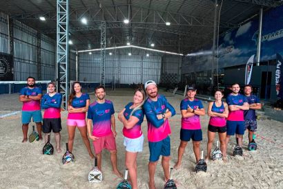 Aconteceu nessa semana o treinamento dos professores de beach tennis do método GOBT na ArenaBC 