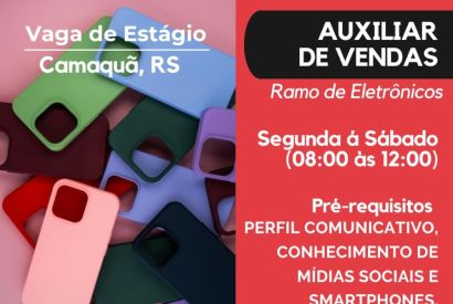 FORMATTA RH OFERTA NOVA VAGA DE ESTÁGIO EM CAMAQUÃ