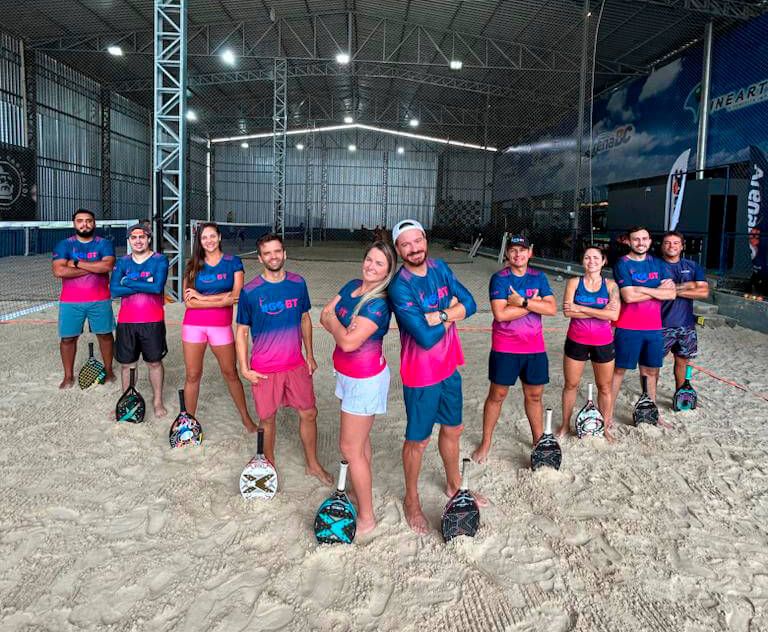 Aconteceu nessa semana o treinamento dos professores de beach tennis do método GOBT na ArenaBC 