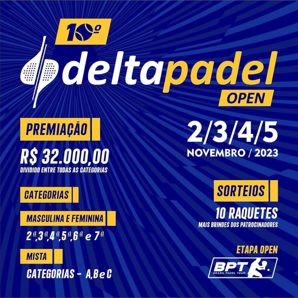 10º Delta Padel Open! O Circuito Delta Padel Open 2023